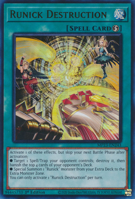 Runick Destruction [MP23-EN243] Ultra Rare | Gam3 Escape