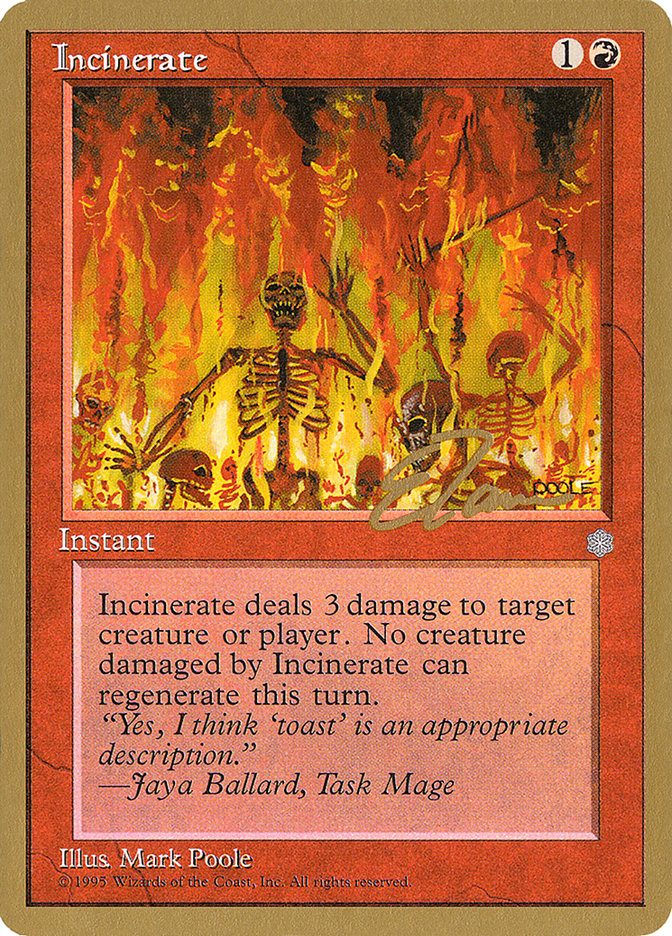 Incinerate (Eric Tam) [Pro Tour Collector Set] | Gam3 Escape