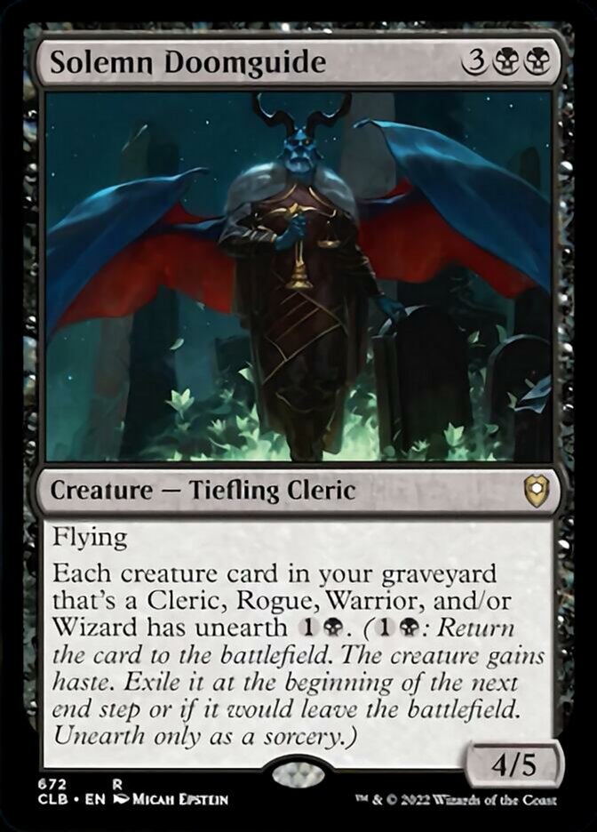 Solemn Doomguide [Commander Legends: Battle for Baldur's Gate] | Gam3 Escape