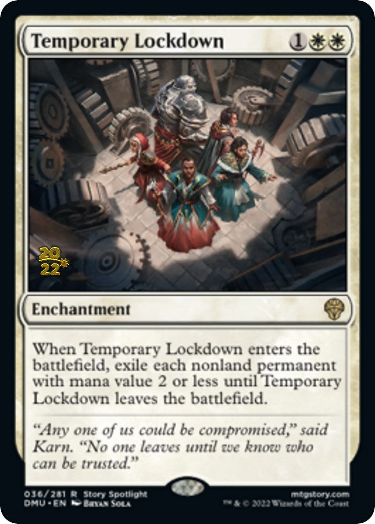 Temporary Lockdown [Dominaria United Prerelease Promos] | Gam3 Escape