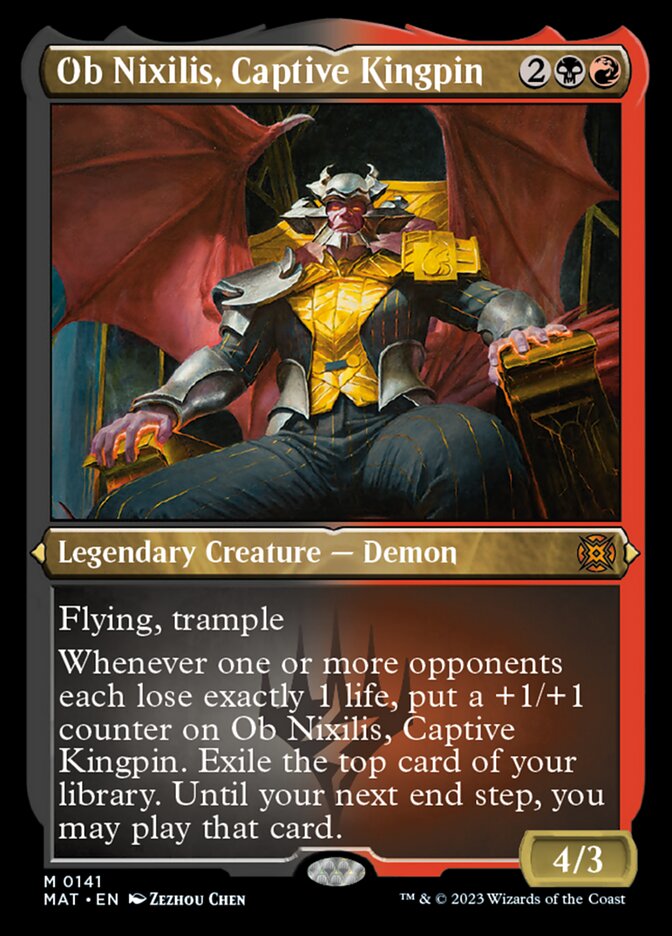 Ob Nixilis, Captive Kingpin (Foil Etched) [March of the Machine: The Aftermath] | Gam3 Escape