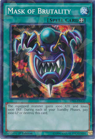 Mask of Brutality (Shatterfoil) [BP03-EN137] Common | Gam3 Escape