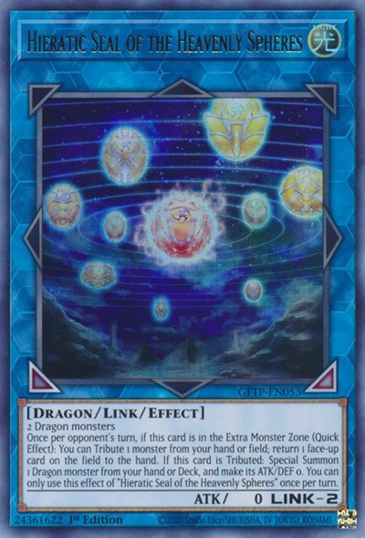 Hieratic Seal of the Heavenly Spheres [GFTP-EN053] Ultra rare | Gam3 Escape