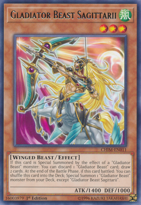 Gladiator Beast Sagittarii [CHIM-EN011] Rare | Gam3 Escape