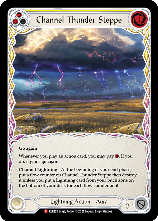 Channel Thunder Steppe [ELE175] (Tales of Aria)  1st Edition Rainbow Foil | Gam3 Escape