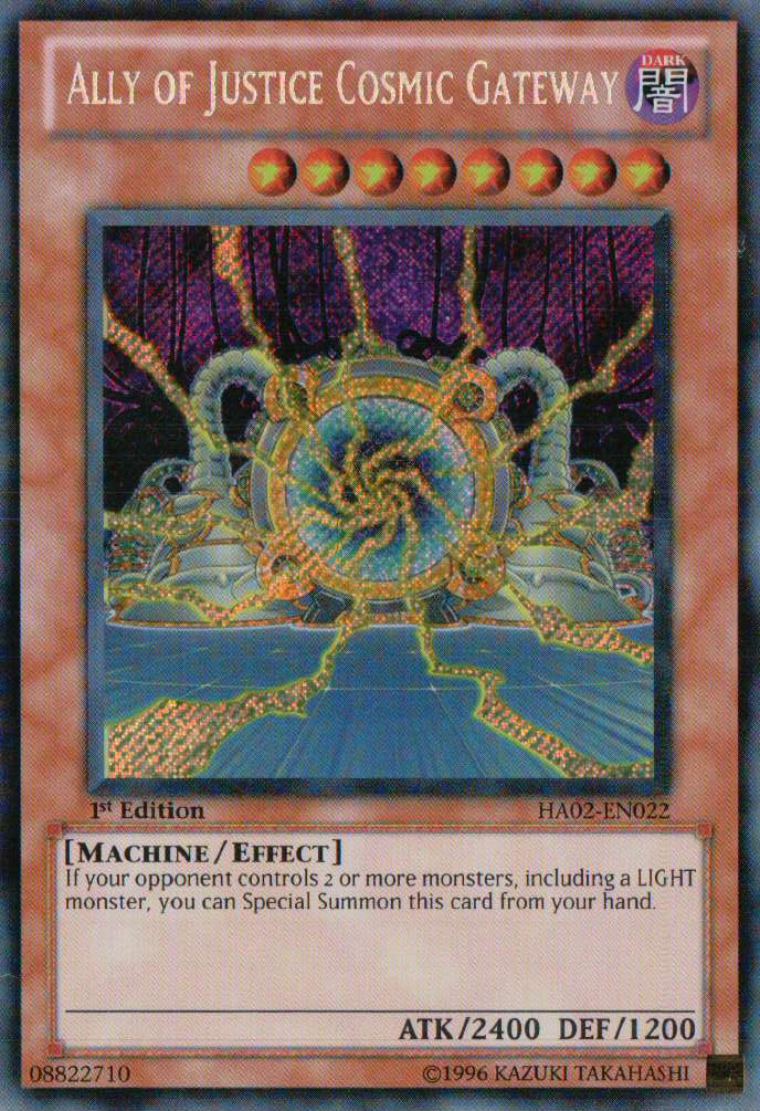 Ally of Justice Cosmic Gateway [HA02-EN022] Secret Rare | Gam3 Escape