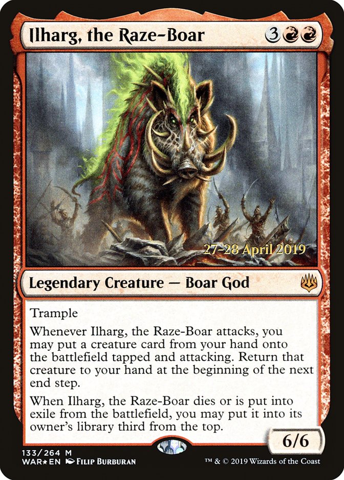 Ilharg, the Raze-Boar  [War of the Spark Prerelease Promos] | Gam3 Escape
