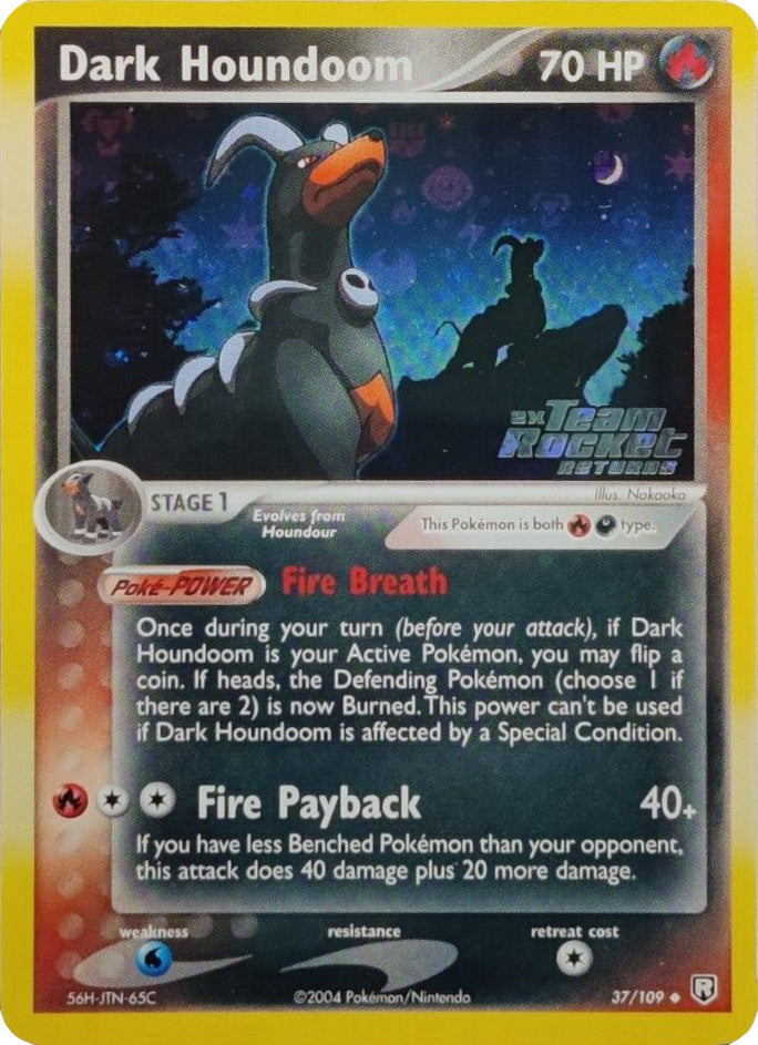 Dark Houndoom (37/109) (Stamped) [EX: Team Rocket Returns] | Gam3 Escape