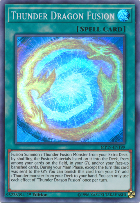 Thunder Dragon Fusion [MP19-EN199] Super Rare | Gam3 Escape