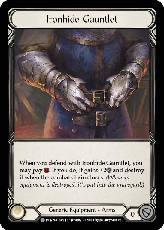 Ironhide Gauntlet (Cold Foil) [MON243-CF] 1st Edition Cold Foil | Gam3 Escape