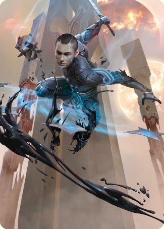 Kaito, Dancing Shadow Art Card [Phyrexia: All Will Be One Art Series] | Gam3 Escape