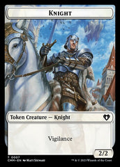 Treasure // Knight Double-Sided Token [Commander Masters Tokens] | Gam3 Escape