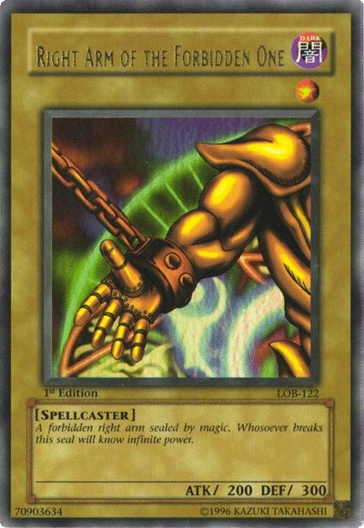 Right Arm of the Forbidden One [LOB-122] Ultra Rare | Gam3 Escape