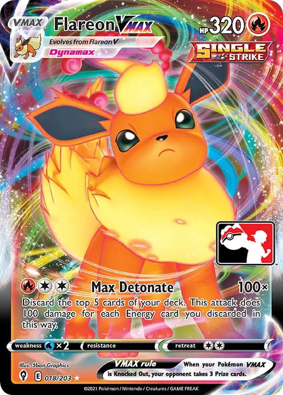 Flareon VMAX (018/203) [Prize Pack Series One] | Gam3 Escape