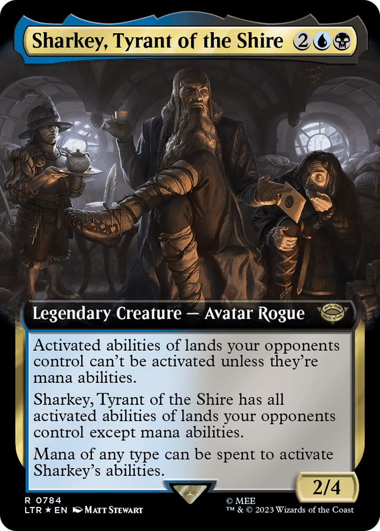 Sharkey, Tyrant of the Shire (Extended Art) (Surge Foil) [The Lord of the Rings: Tales of Middle-Earth] | Gam3 Escape