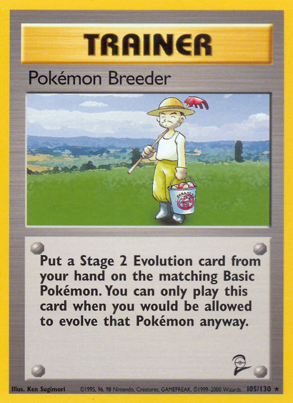 Pokemon Breeder (105/130) [Base Set 2] | Gam3 Escape