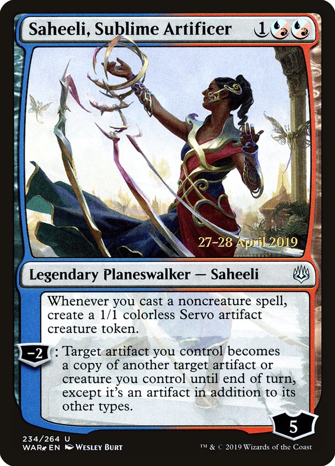 Saheeli, Sublime Artificer  [War of the Spark Prerelease Promos] | Gam3 Escape