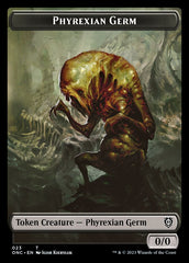 Rebel // Phyrexian Germ Double-Sided Token [Phyrexia: All Will Be One Commander Tokens] | Gam3 Escape