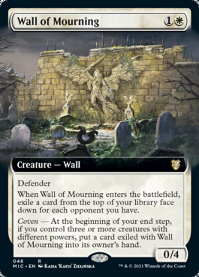 Wall of Mourning (Extended) [Innistrad: Midnight Hunt Commander] | Gam3 Escape