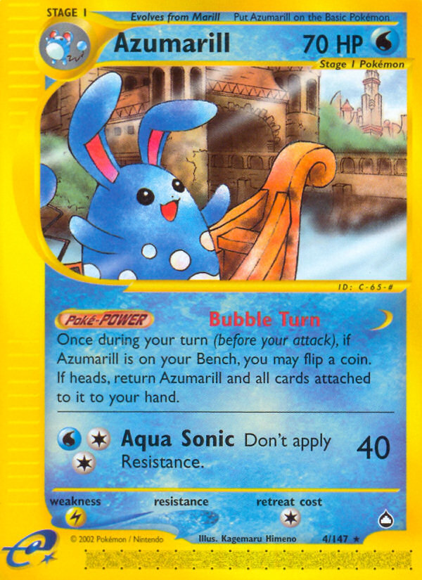 Azumarill (4/147) [Aquapolis] | Gam3 Escape