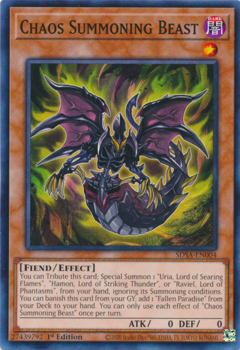 Chaos Summoning Beast [SDSA-EN004] Common | Gam3 Escape