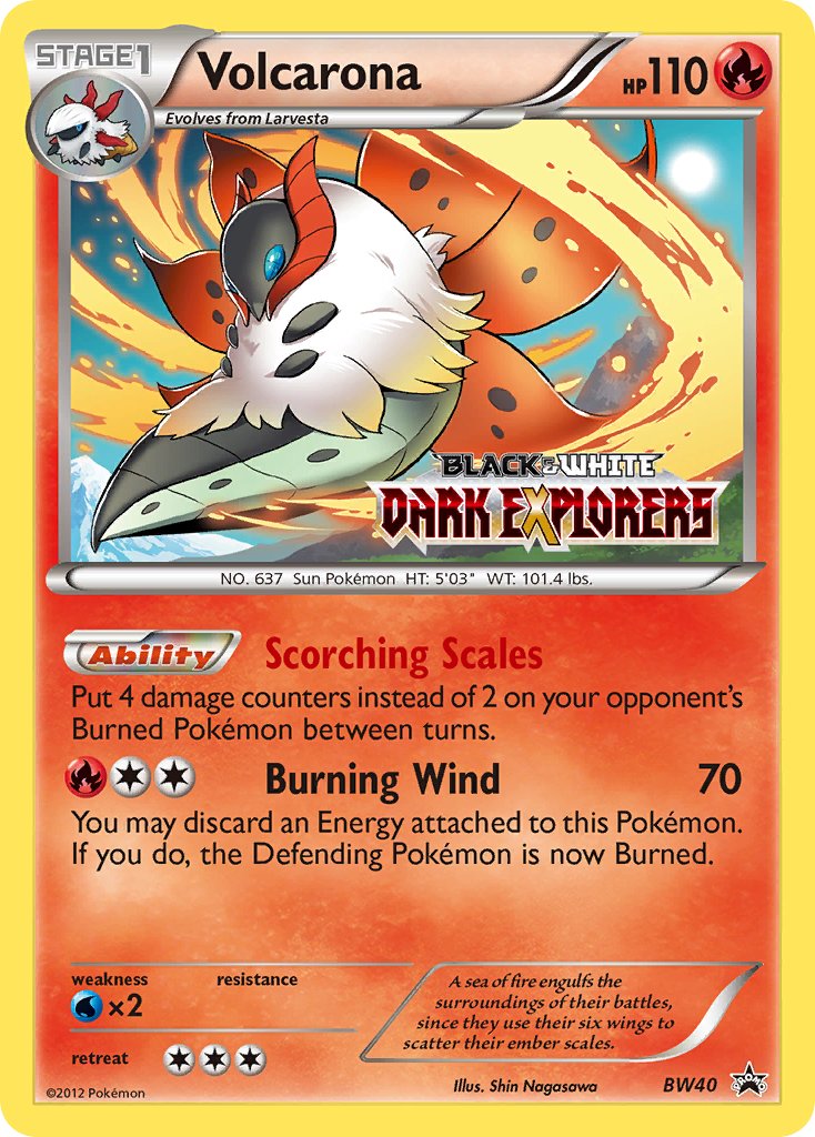 Volcarona (BW40) (Staff Prerelease Promo) [Black & White: Black Star Promos] | Gam3 Escape