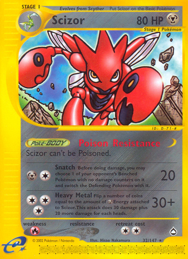 Scizor (32/147) [Aquapolis] | Gam3 Escape