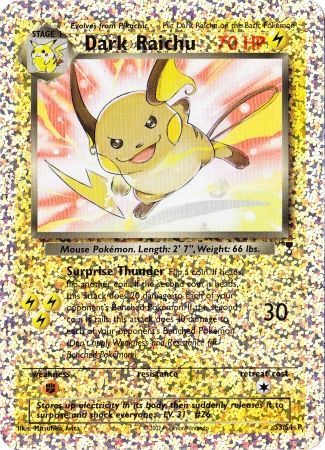 Dark Raichu (S3/S4) [Box Topper] | Gam3 Escape