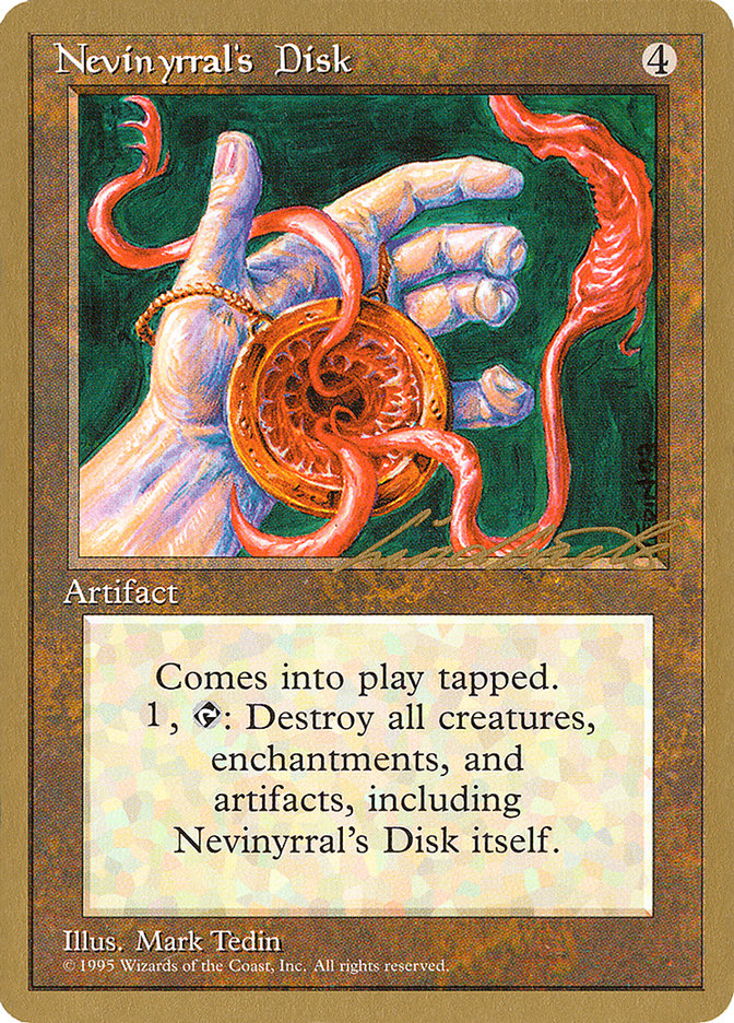 Nevinyrral's Disk (Leon Lindback) [Pro Tour Collector Set] | Gam3 Escape