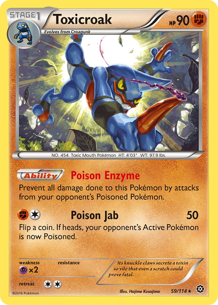 Toxicroak (59/114) [XY: Steam Siege] | Gam3 Escape