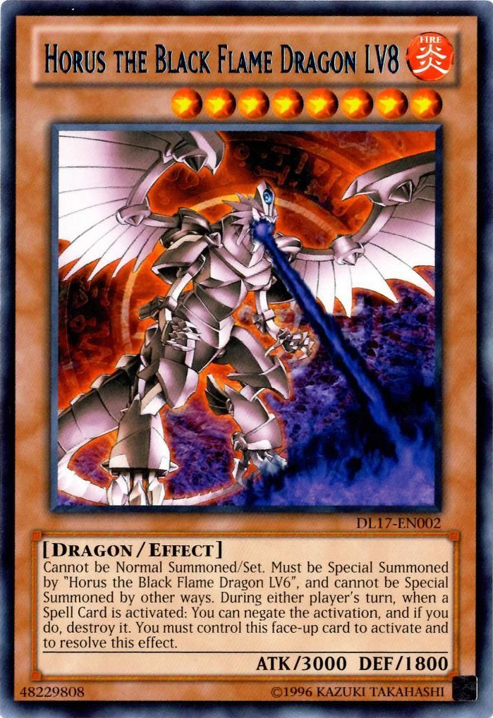 Horus the Black Flame Dragon LV8 (Blue) [DL17-EN002] Rare | Gam3 Escape