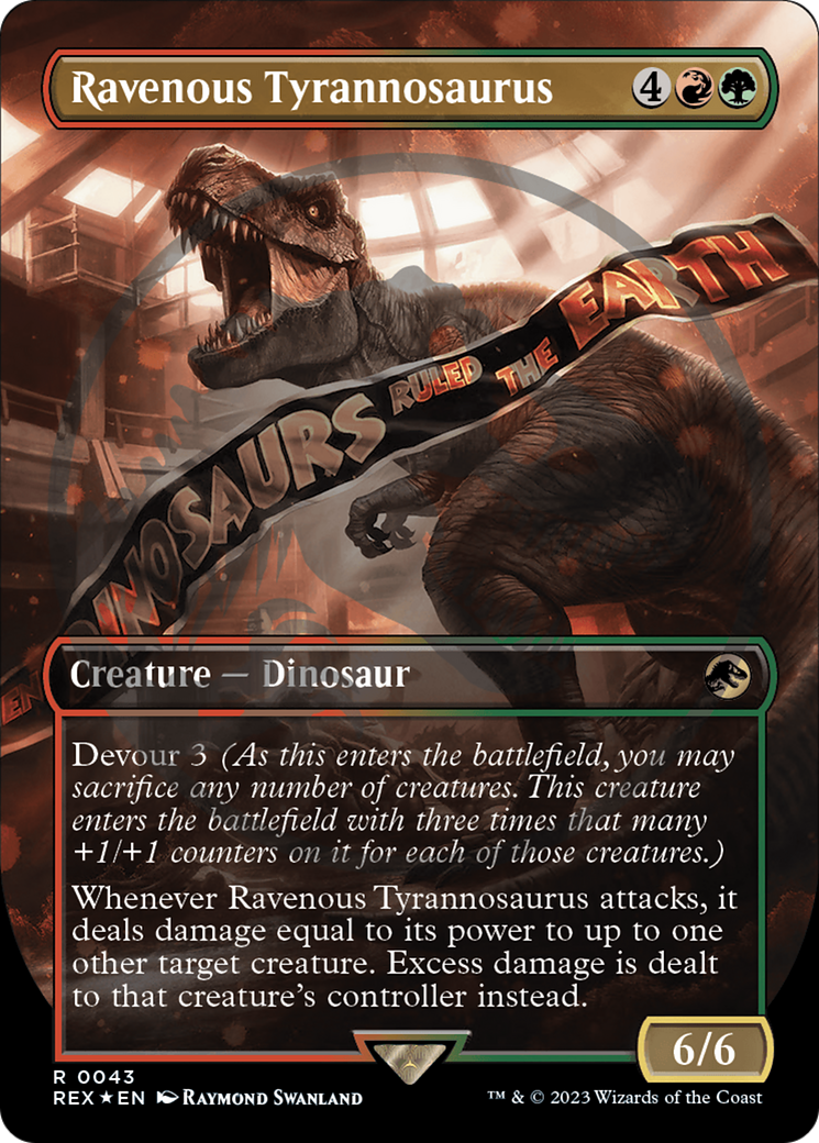 Ravenous Tyrannosaurus Emblem (Borderless) [Jurassic World Collection Tokens] | Gam3 Escape