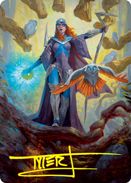 Kasmina, Enigma Sage Art Card (Gold-Stamped Signature) [Strixhaven: School of Mages Art Series] | Gam3 Escape