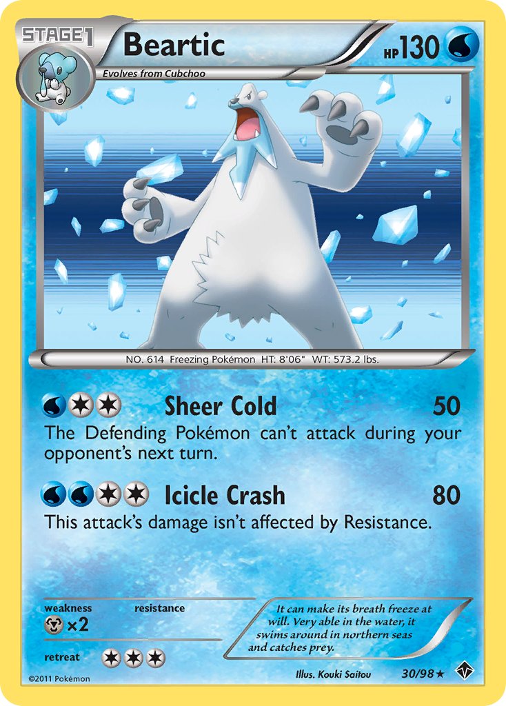 Beartic (30/98) (Cracked Ice Holo) (Blister Exclusive) [Black & White: Emerging Powers] | Gam3 Escape
