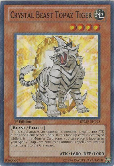 Crystal Beast Topaz Tiger [RYMP-EN043] Super Rare | Gam3 Escape