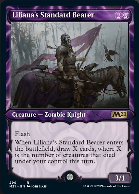Liliana's Standard Bearer (Showcase) [Core Set 2021] | Gam3 Escape