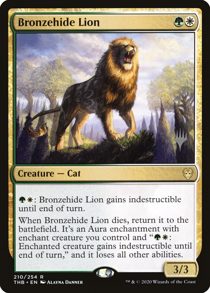 Bronzehide Lion (Promo Pack) [Theros Beyond Death Promos] | Gam3 Escape