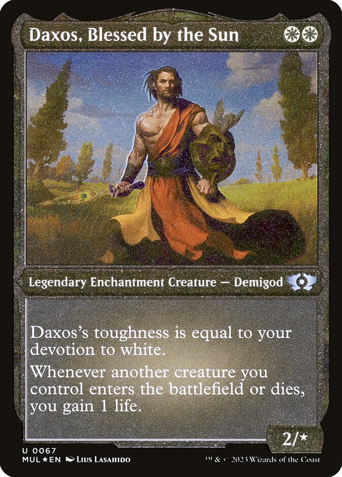 Daxos, Blessed by the Sun (Foil Etched) [Multiverse Legends] | Gam3 Escape