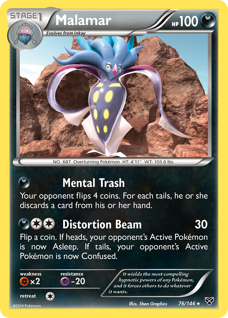 Malamar (76/146) [XY: Base Set] | Gam3 Escape