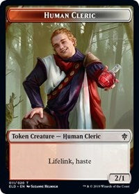 Human Cleric // Food (17) Double-sided Token [Throne of Eldraine Tokens] | Gam3 Escape
