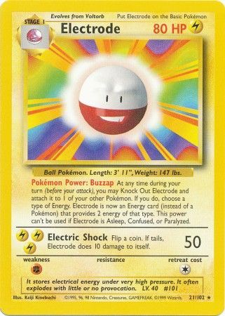 Electrode (21/102) [Base Set Unlimited] | Gam3 Escape