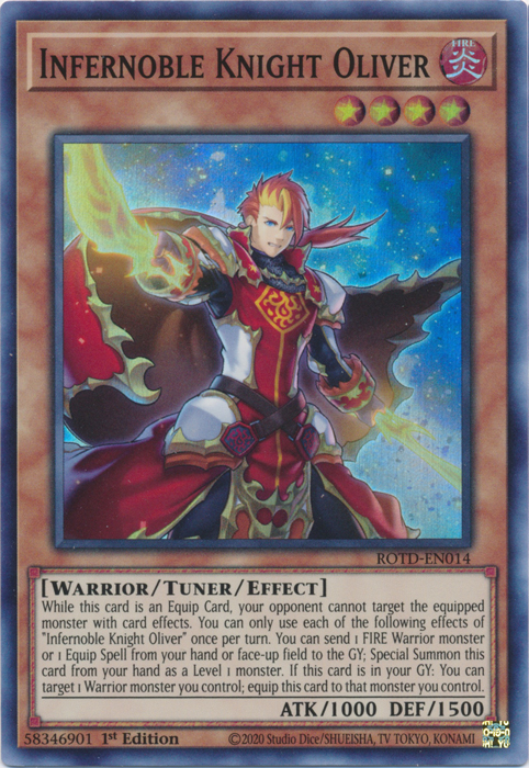 Infernoble Knight Oliver [ROTD-EN014] Super Rare | Gam3 Escape