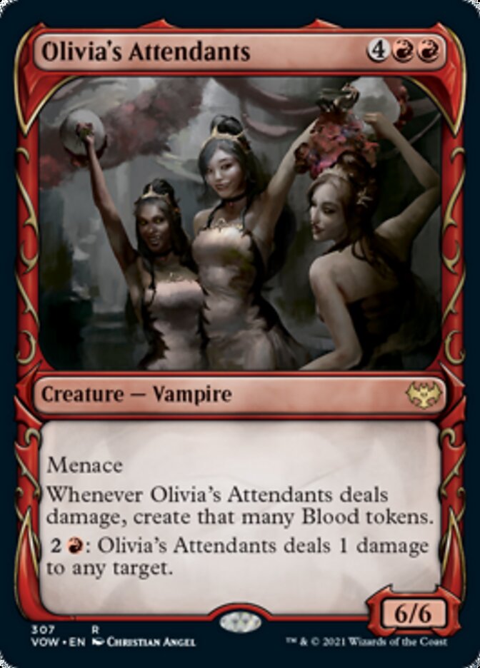 Olivia's Attendants (Showcase Fang Frame) [Innistrad: Crimson Vow] | Gam3 Escape