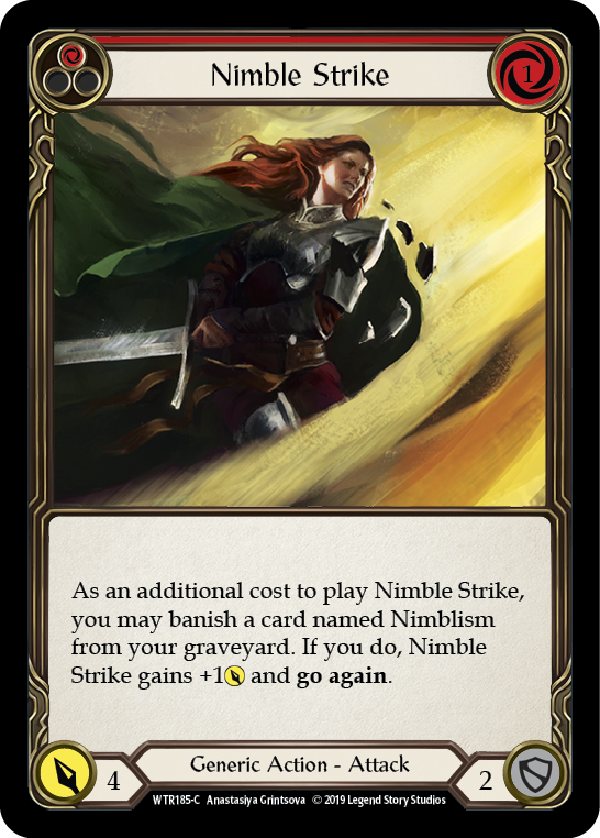 Nimble Strike (Red) [WTR185-C] Alpha Print Rainbow Foil | Gam3 Escape