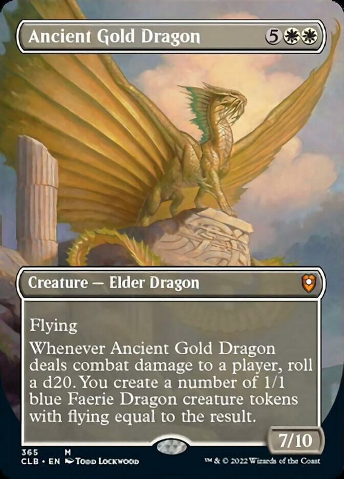 Ancient Gold Dragon (Borderless Alternate Art) [Commander Legends: Battle for Baldur's Gate] | Gam3 Escape