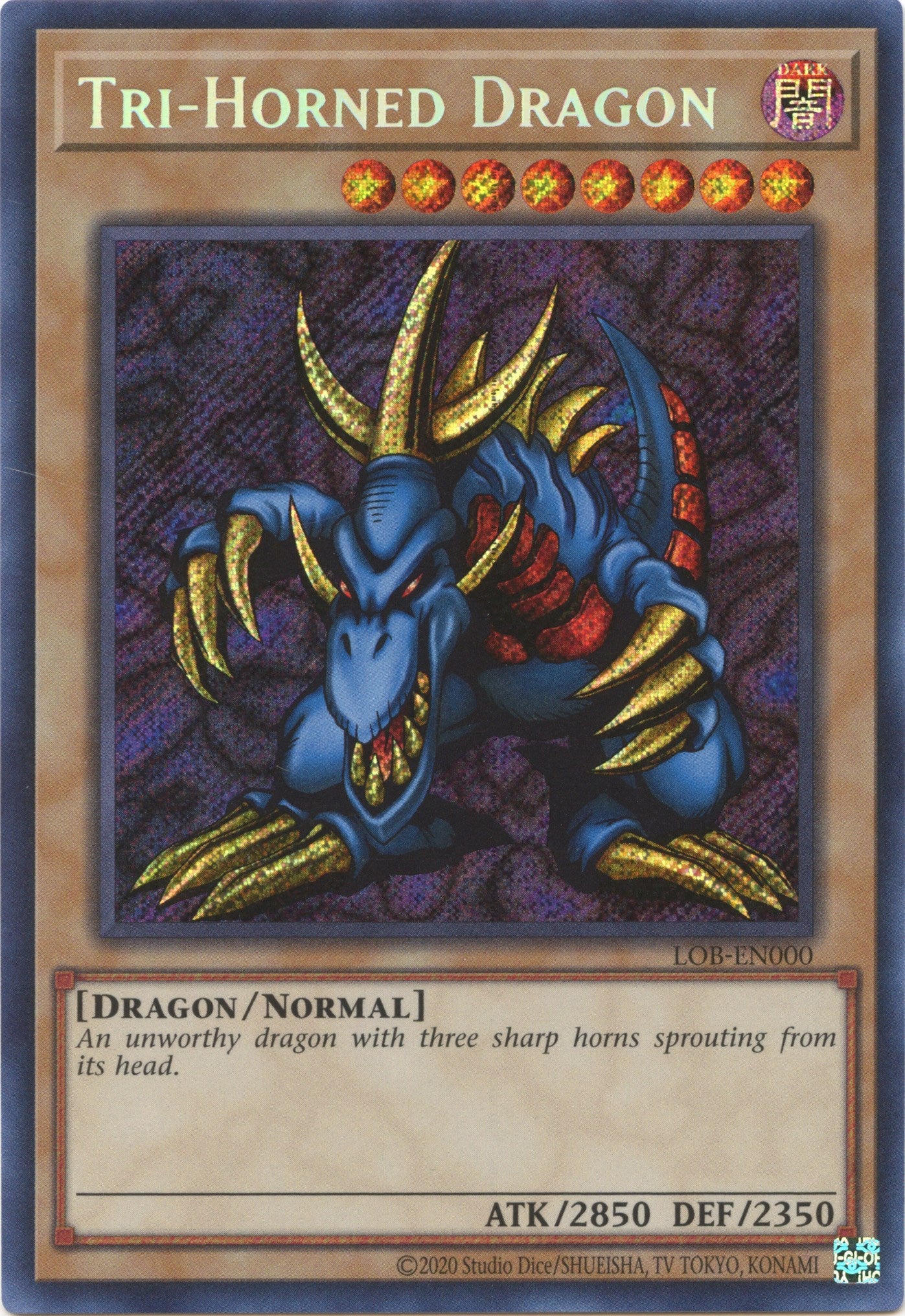 Tri-Horned Dragon (25th Anniversary) [LOB-EN000] Secret Rare | Gam3 Escape