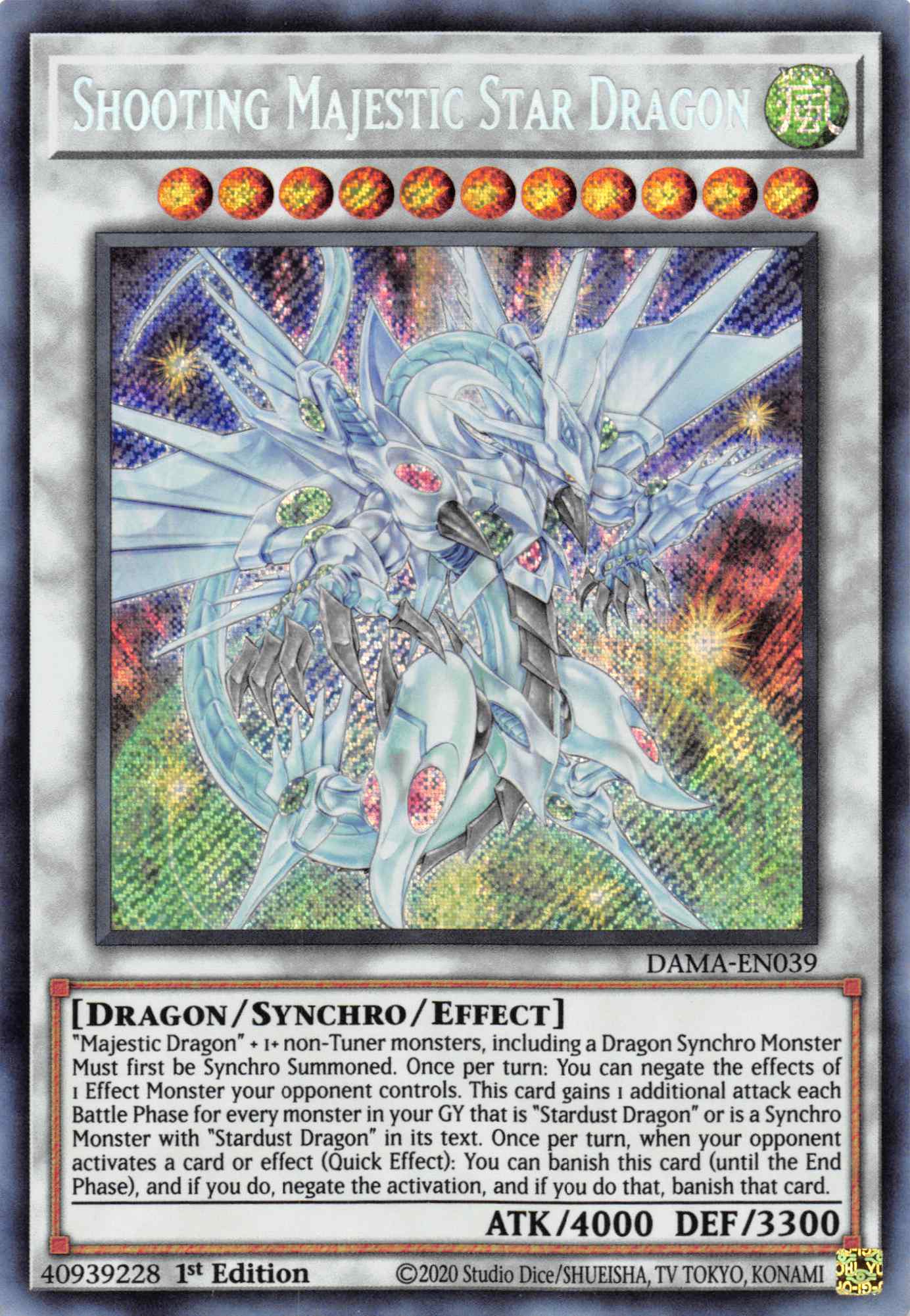 Shooting Majestic Star Dragon [DAMA-EN039] Secret Rare | Gam3 Escape