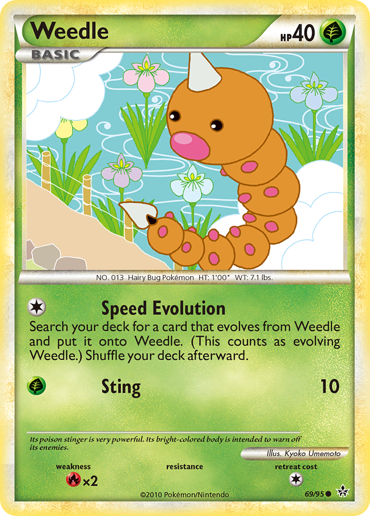 Weedle (69/95) [HeartGold & SoulSilver: Unleashed] | Gam3 Escape