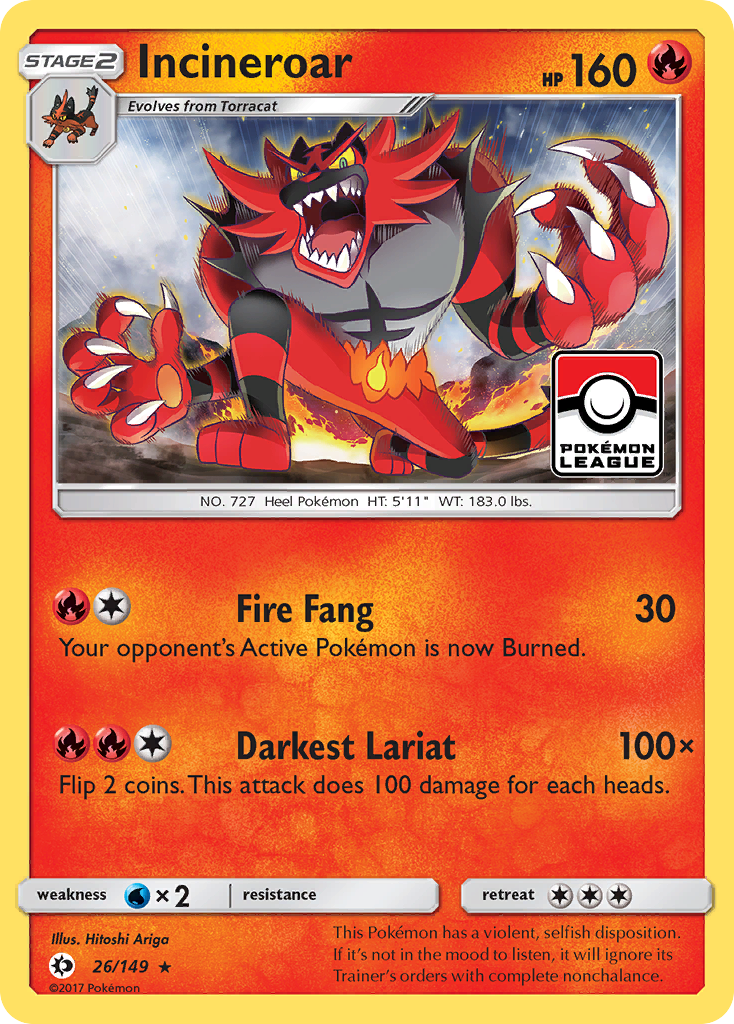 Incineroar (26/149) [Sun & Moon: Base Set] | Gam3 Escape