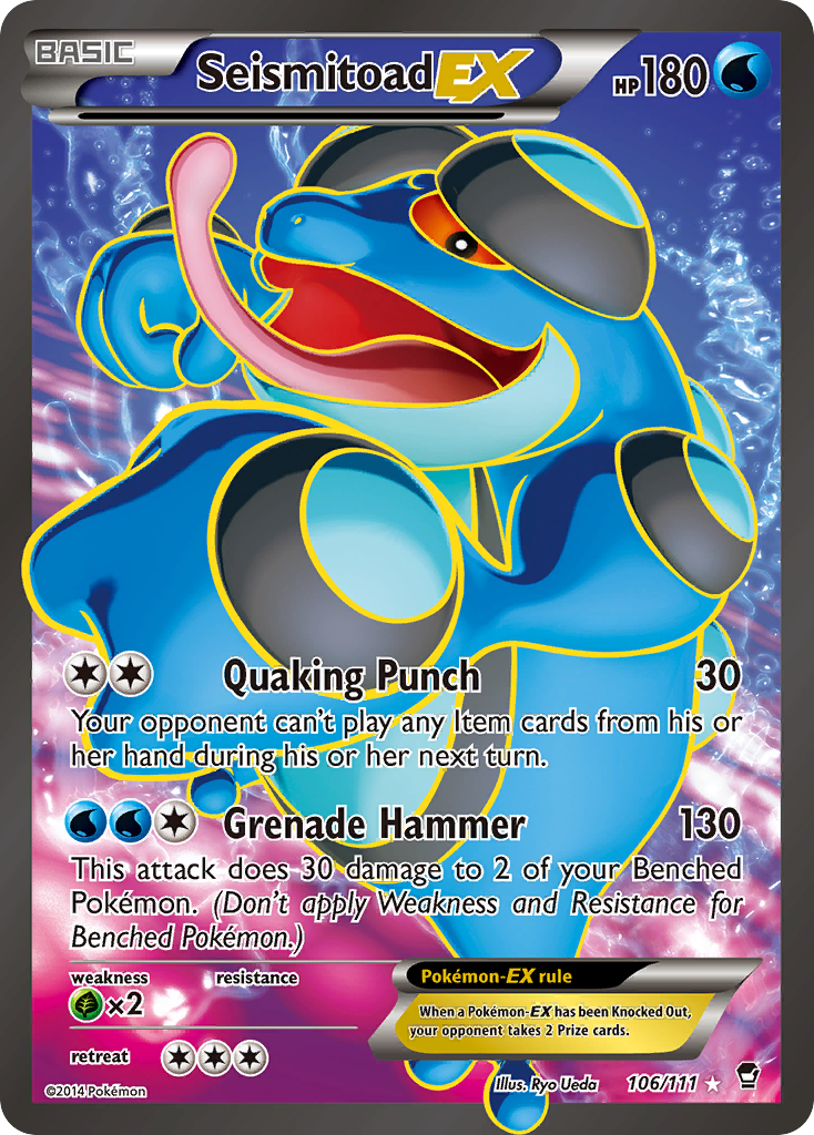 Seismitoad EX (106/111) [XY: Furious Fists] | Gam3 Escape